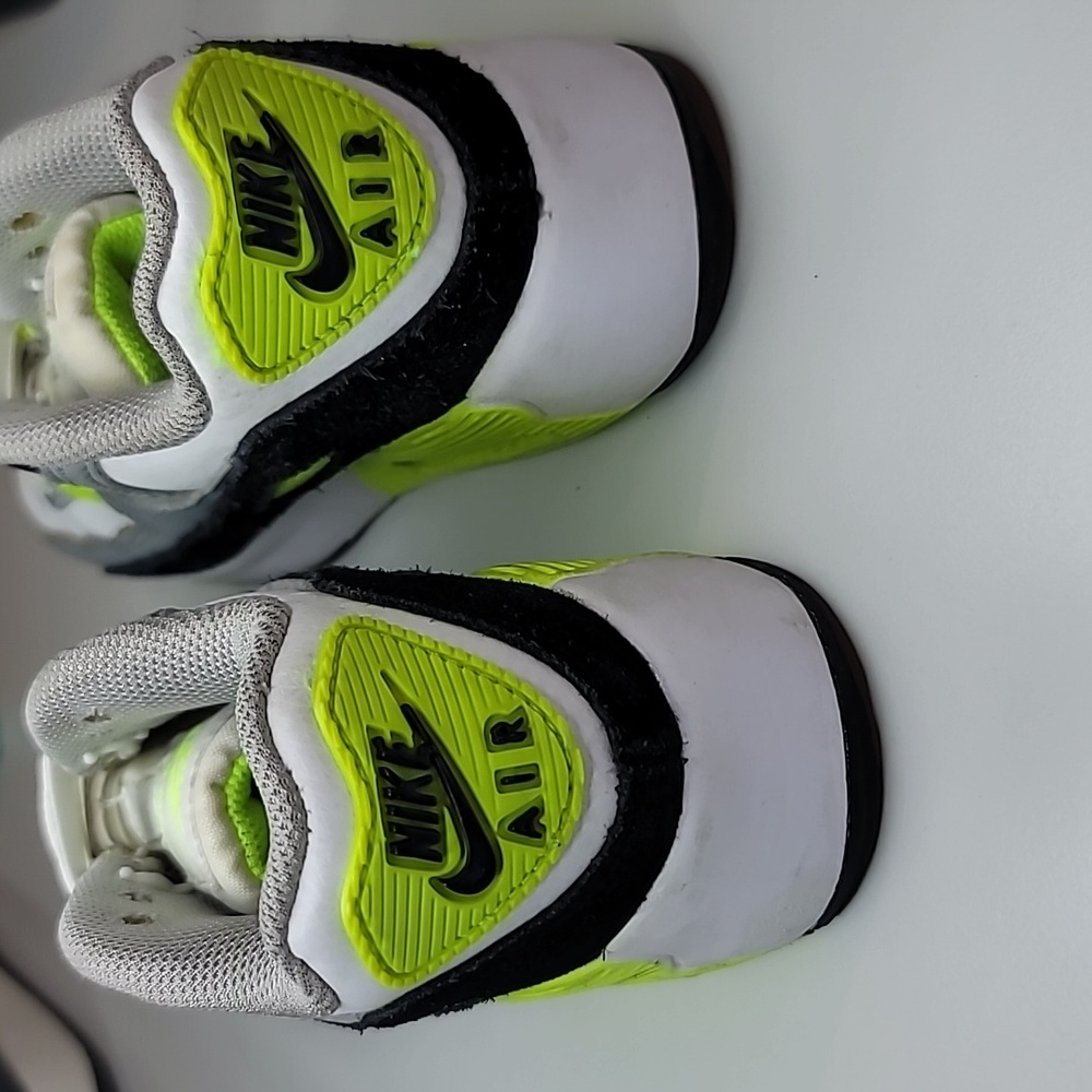 NIKE Air Max 90 Volt Neon Lace Up Elastic Colorblock - Picture 5 of 8
